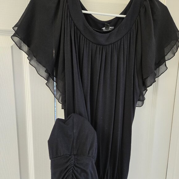 EXPRESS Black Short Sleeve Top - Small - Picture 4 of 5